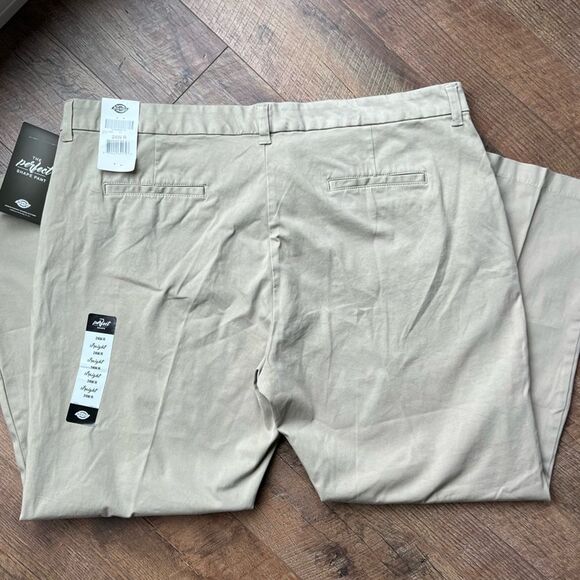 Dickies Plus Perfect Shape Straight Leg Pants, Rinsed Oxford Stone Women’s Sz 24 - Picture 7 of 16